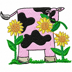 Cows Embroidery Design 6 Cows Embroidery Design 6